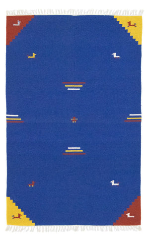 Kelim-tæppe - Trendy - 180 x 120 cm - blå
