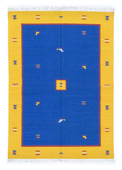 Moderne kilim Tæppe 140x200cm - Uldtæppe
