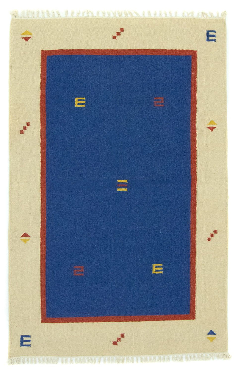 Kelim-tæppe - Trendy - 180 x 120 cm - blå