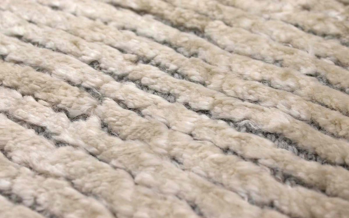 Viskose tæppe - 95 x 66 cm - beige