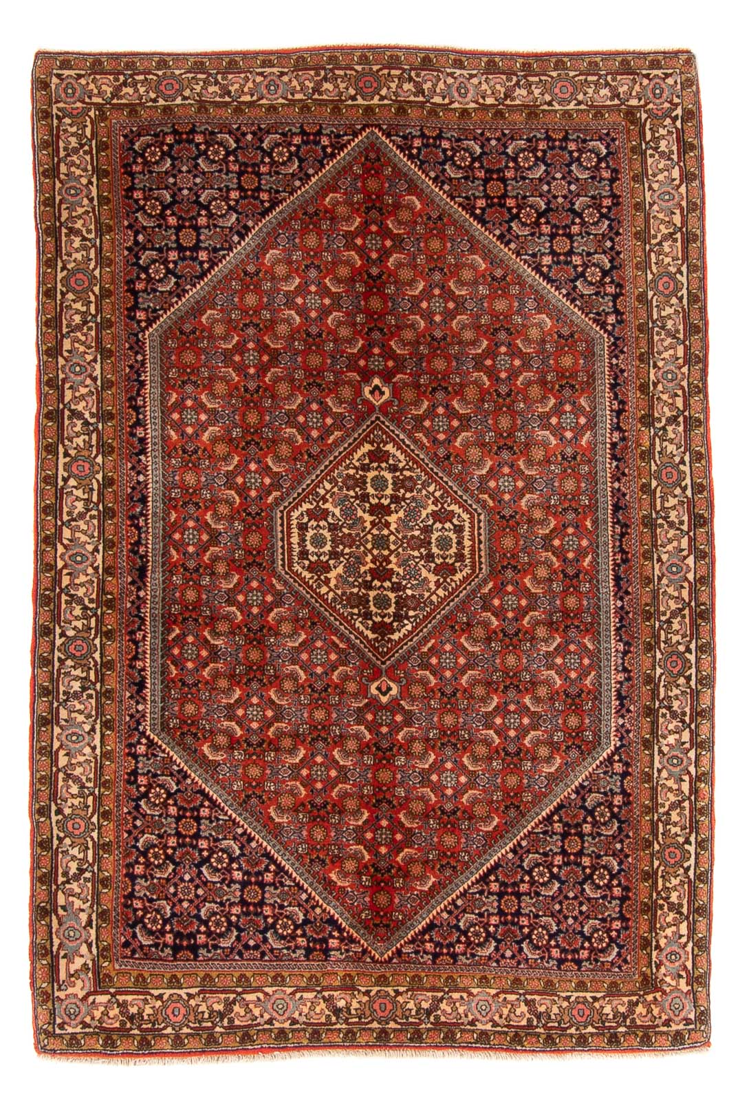 Persisk tæppe - Bijar - 168 x 116 cm - rød
