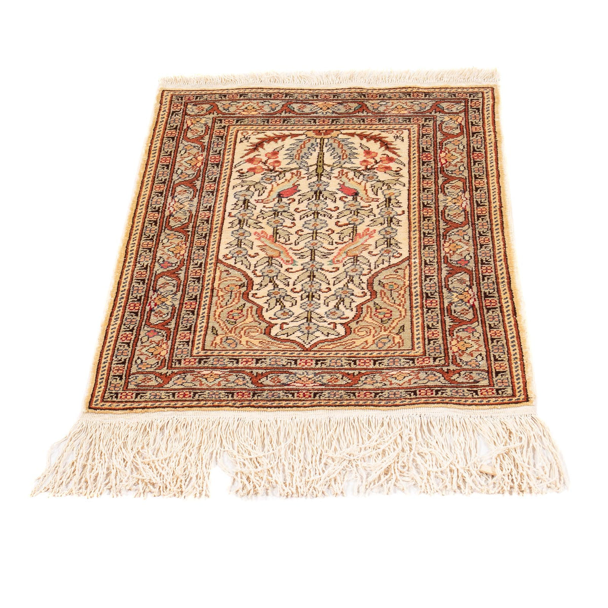 Orientalsk tæppe - Hereke - 58 x 39 cm - beige