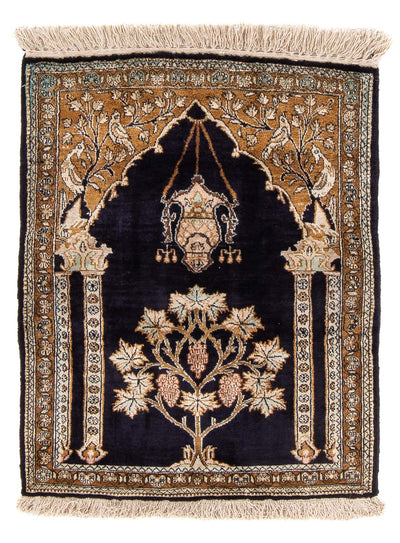 Qom silke Tæppe 57x72cm - Persisk tæppe
