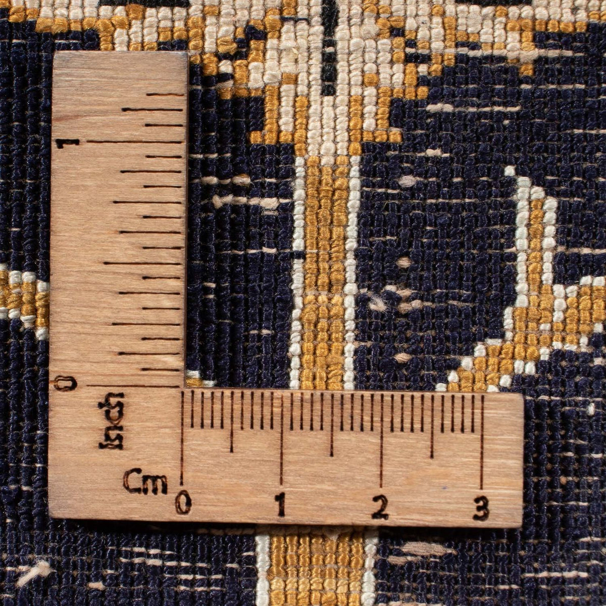 Silketæppe - Ghom Silk - Premium - 72 x 57 cm - mørkeblå