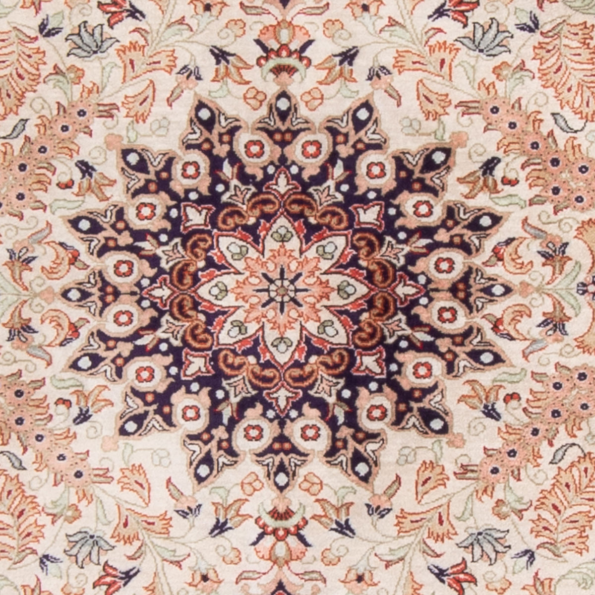 Silketæppe - Ghom Silk - Premium - 119 x 77 cm - beige