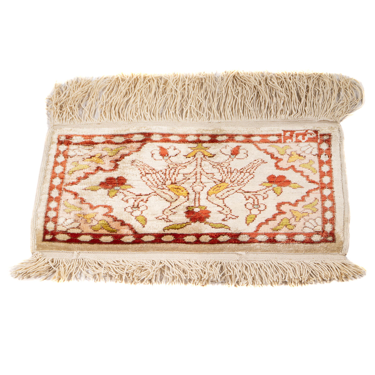 Orientalsk tæppe - Hereke firkantet - 17 x 25 cm - beige