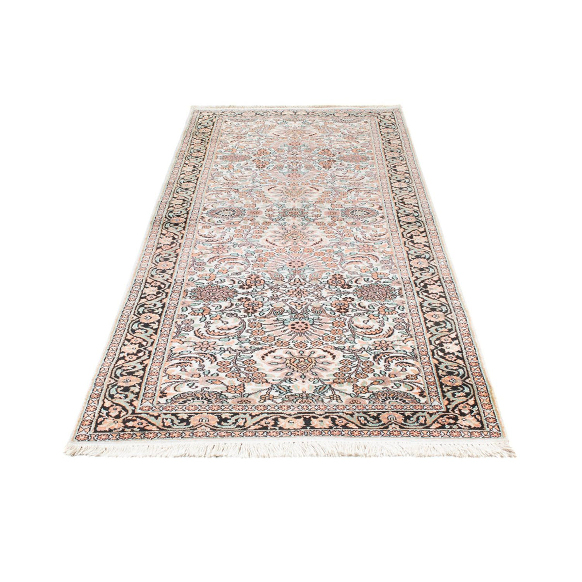 Løber Silketæppe - Kashmir Silk - 280 x 96 cm - pink