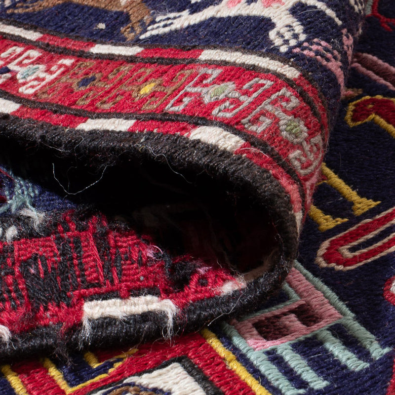 Løber Kelim-tæppe - orientalsk - 135 x 109 cm - flerfarvet