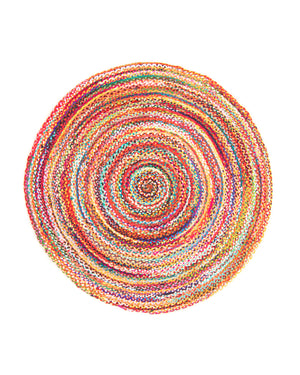 Sisaltæppe - ML-Indigostripy - rundt