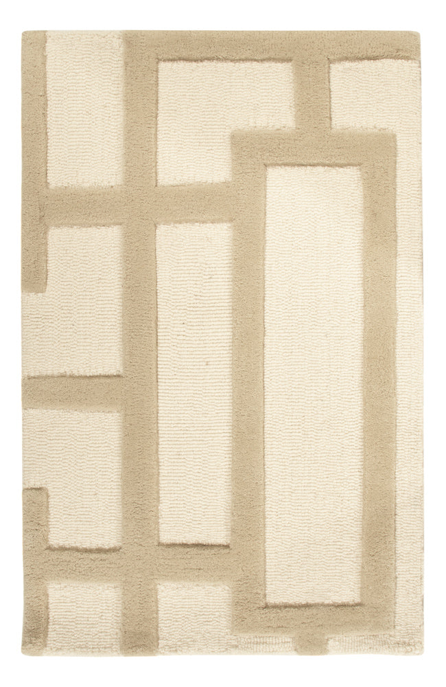 Uldtæppe - 90 x 60 cm - beige