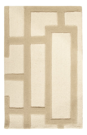 Uldtæppe - 90 x 60 cm - beige