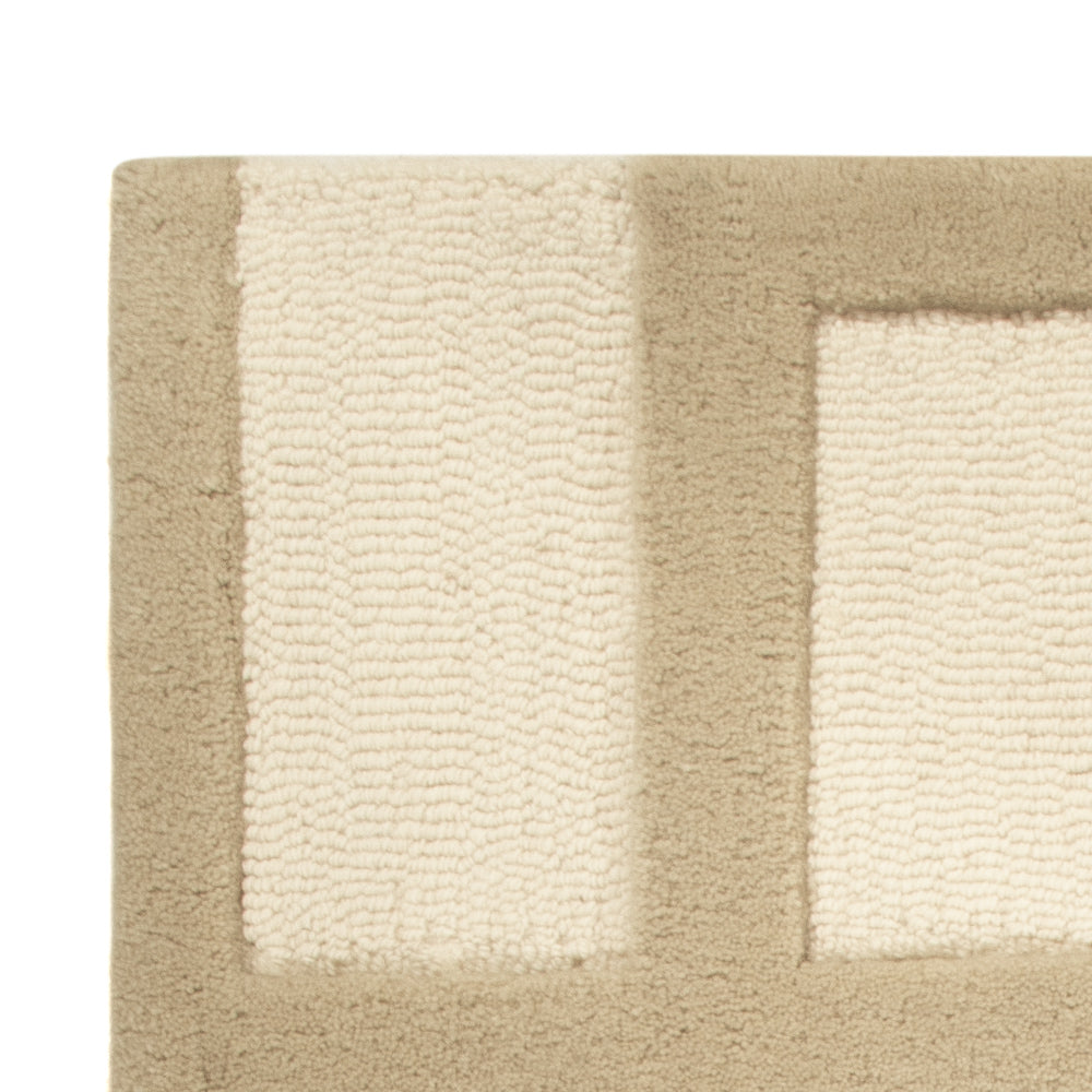 Uldtæppe - 90 x 60 cm - beige