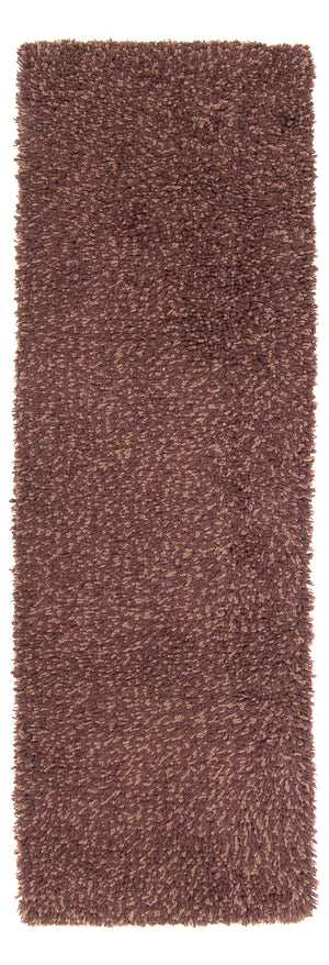 Løber Tæppe med høj pæl - 207 x 67 cm - brun