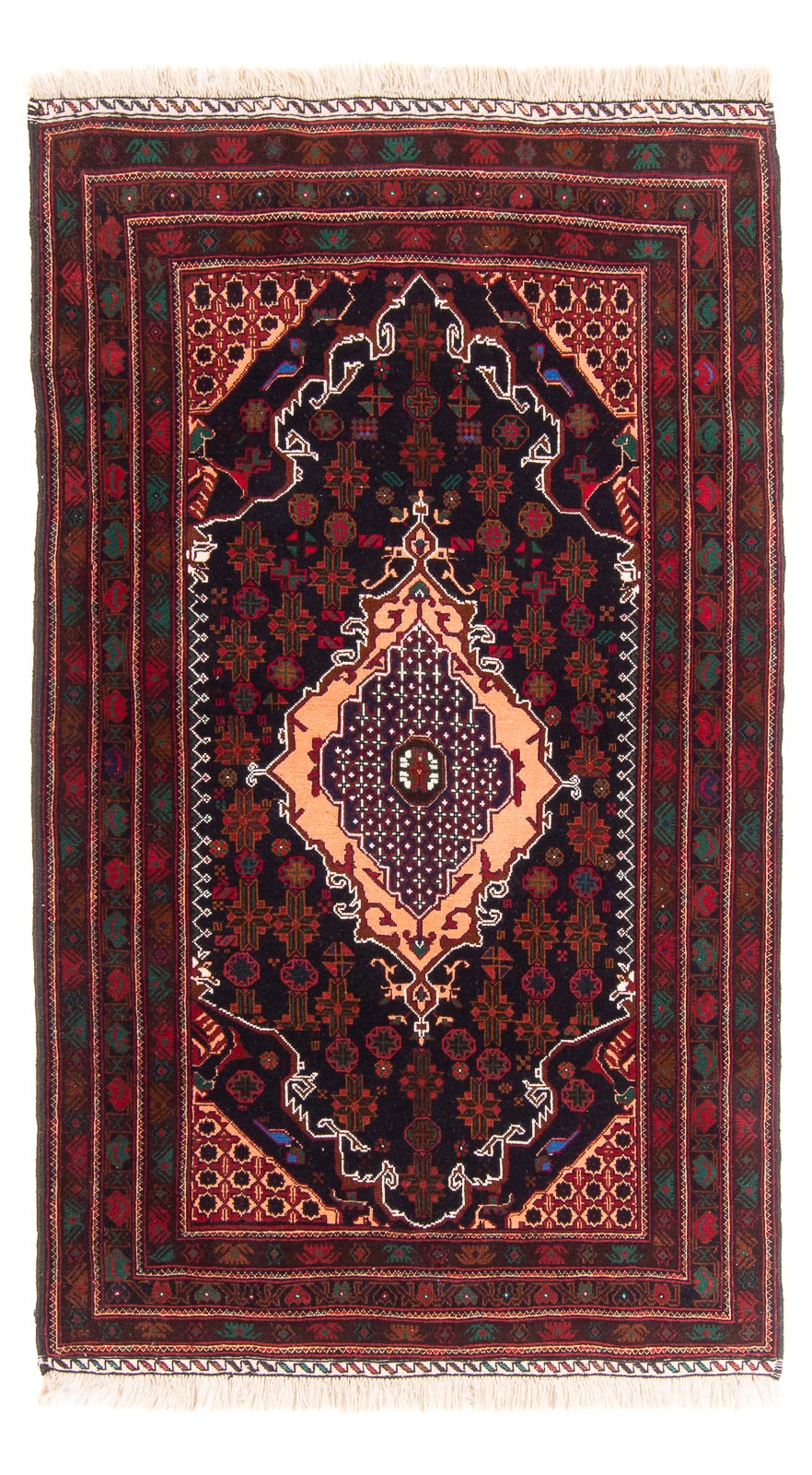 Baluch-tæppe - 195 x 117 cm - mørkeblå