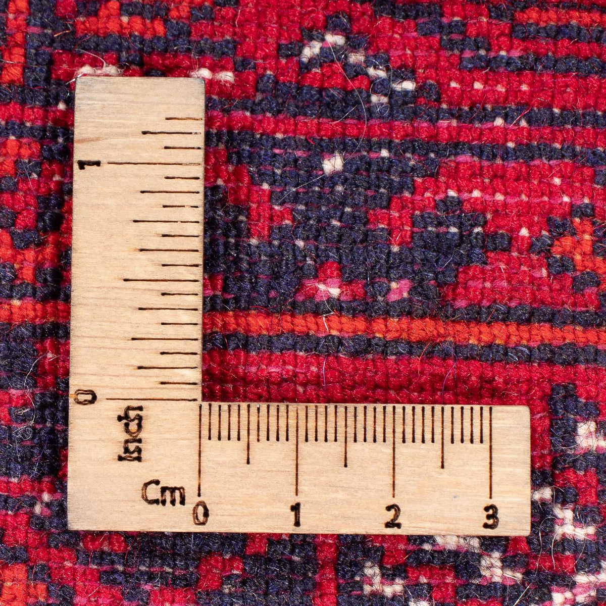 Løber Afghansk tæppe - 258 x 85 cm - rød