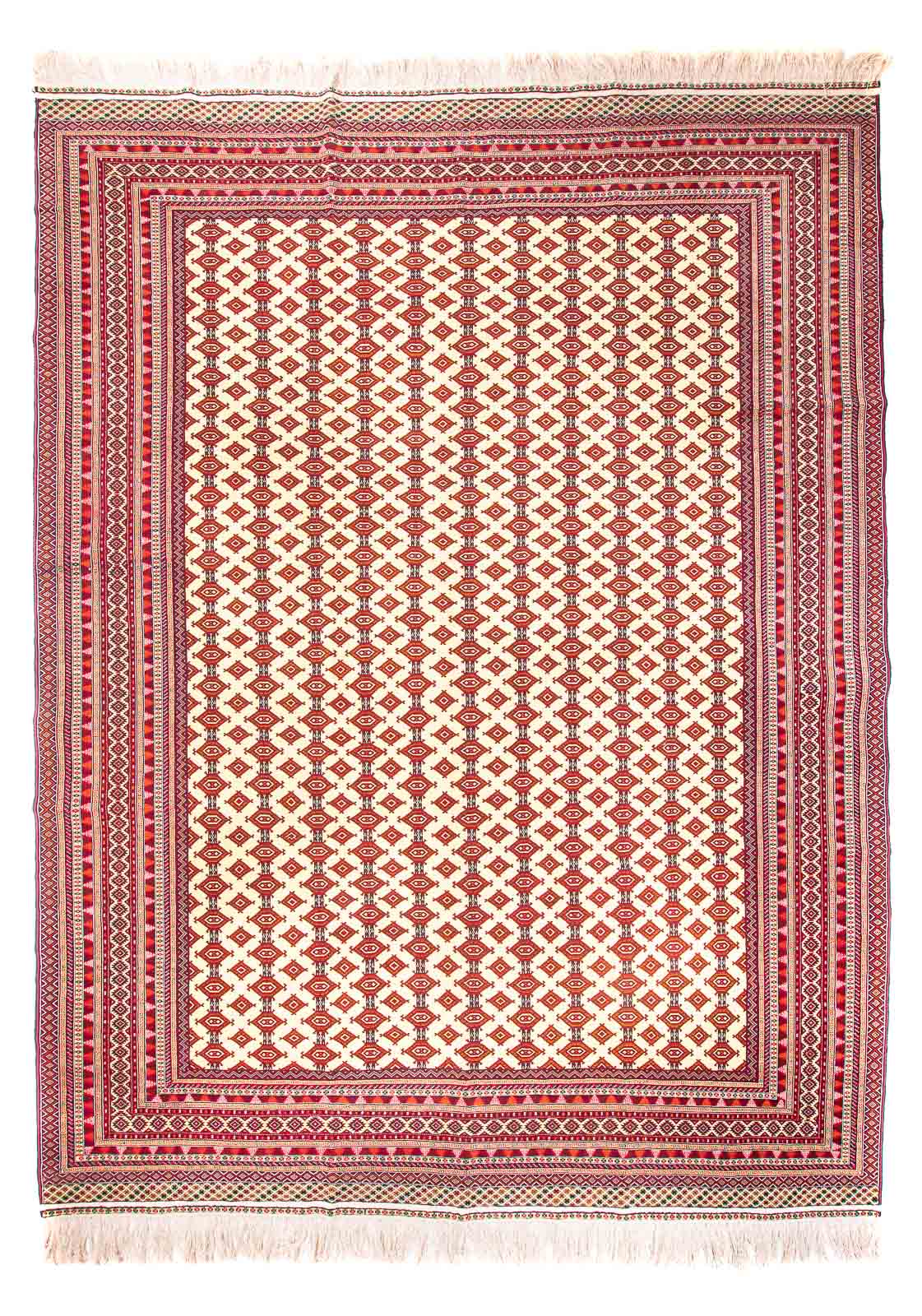 Turkaman-tæppe - 392 x 292 cm - beige