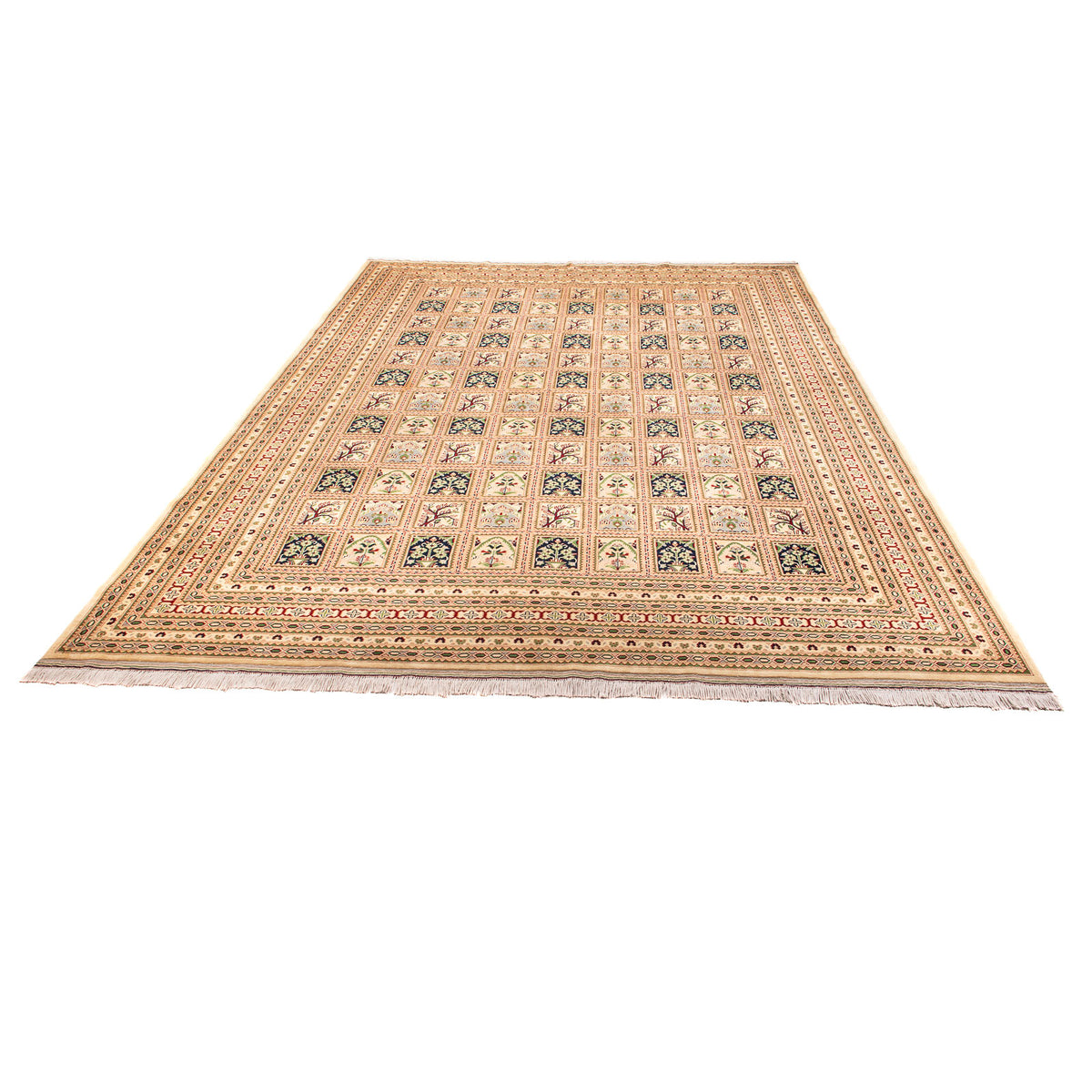 Afghansk tæppe - 400 x 296 cm - beige