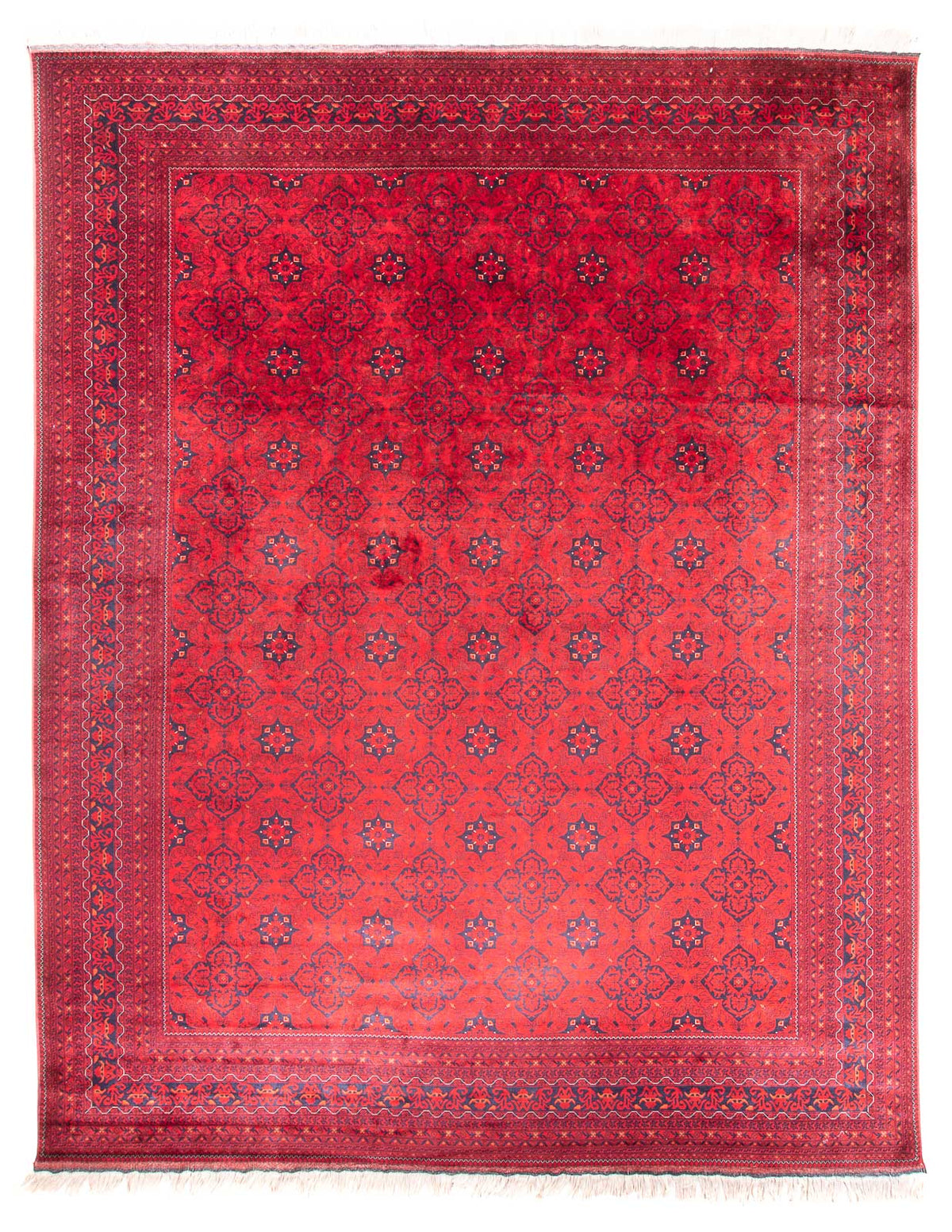 Afghansk tæppe - Bukhara - 380 x 300 cm - rød