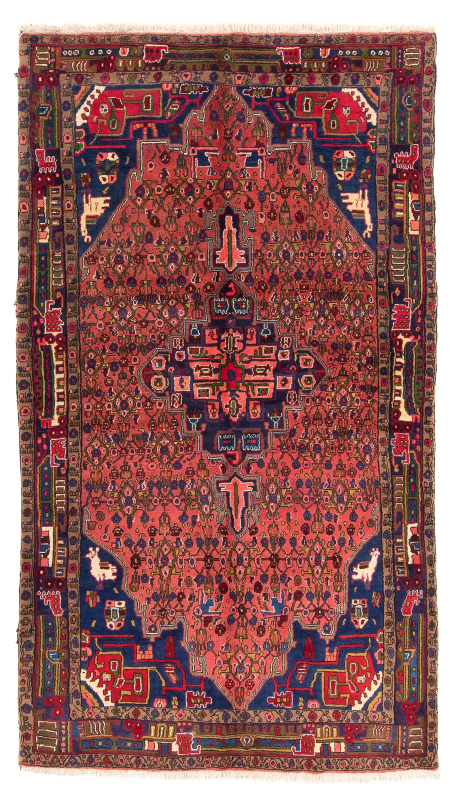 Persisk tæppe - Nomadisk - 255 x 150 cm - rød