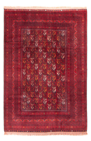 Afghansk tæppe - 293 x 202 cm - rød
