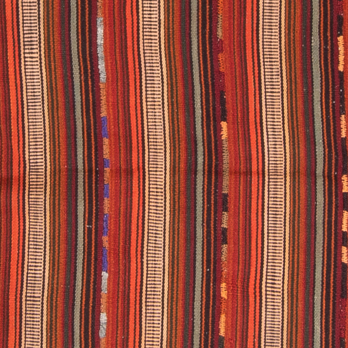 Kelim-tæppe - gammelt firkantet  - 182 x 180 cm - flerfarvet