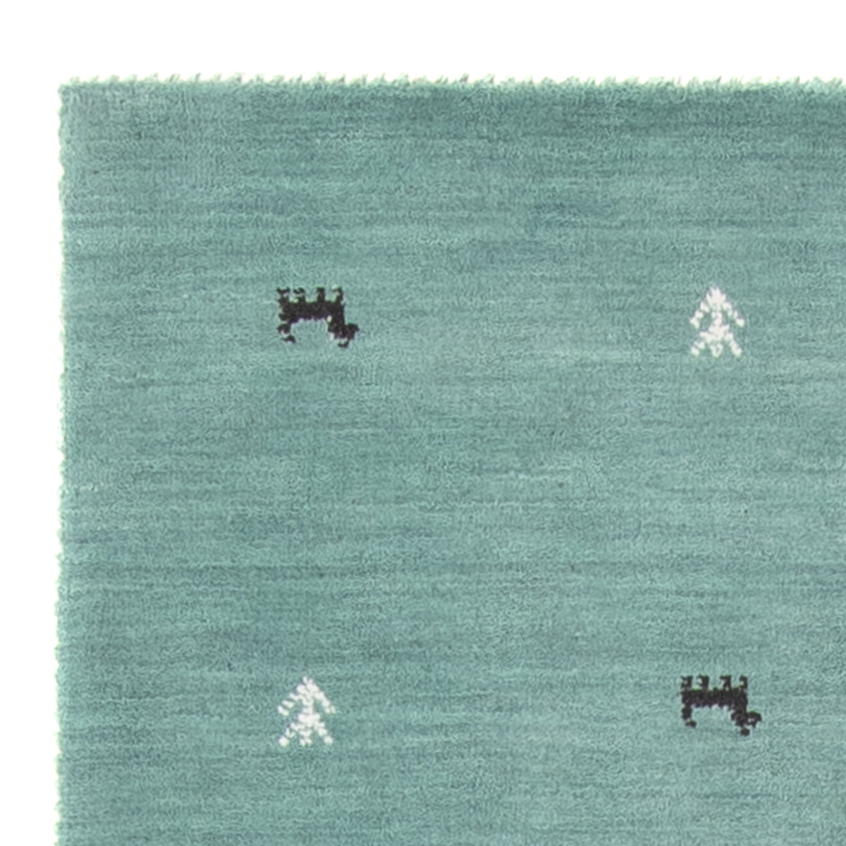 Løber Gabbeh-tæppe - Softy - 200 x 75 cm - lyseblå
