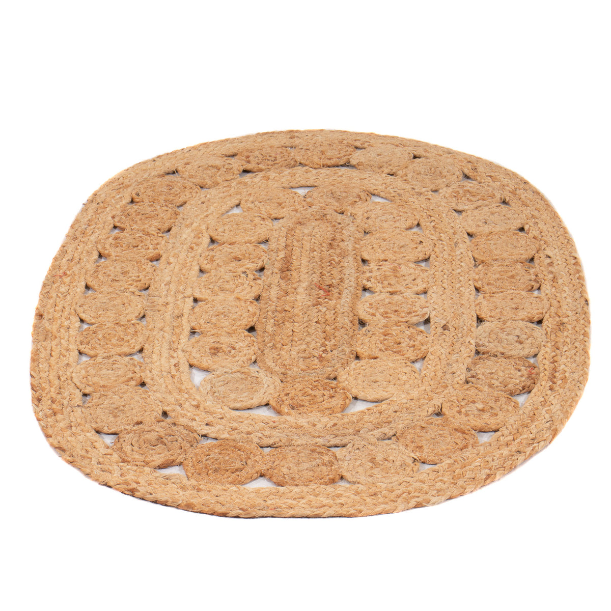 Sisaltæppe oval - 91 x 61 cm - natur