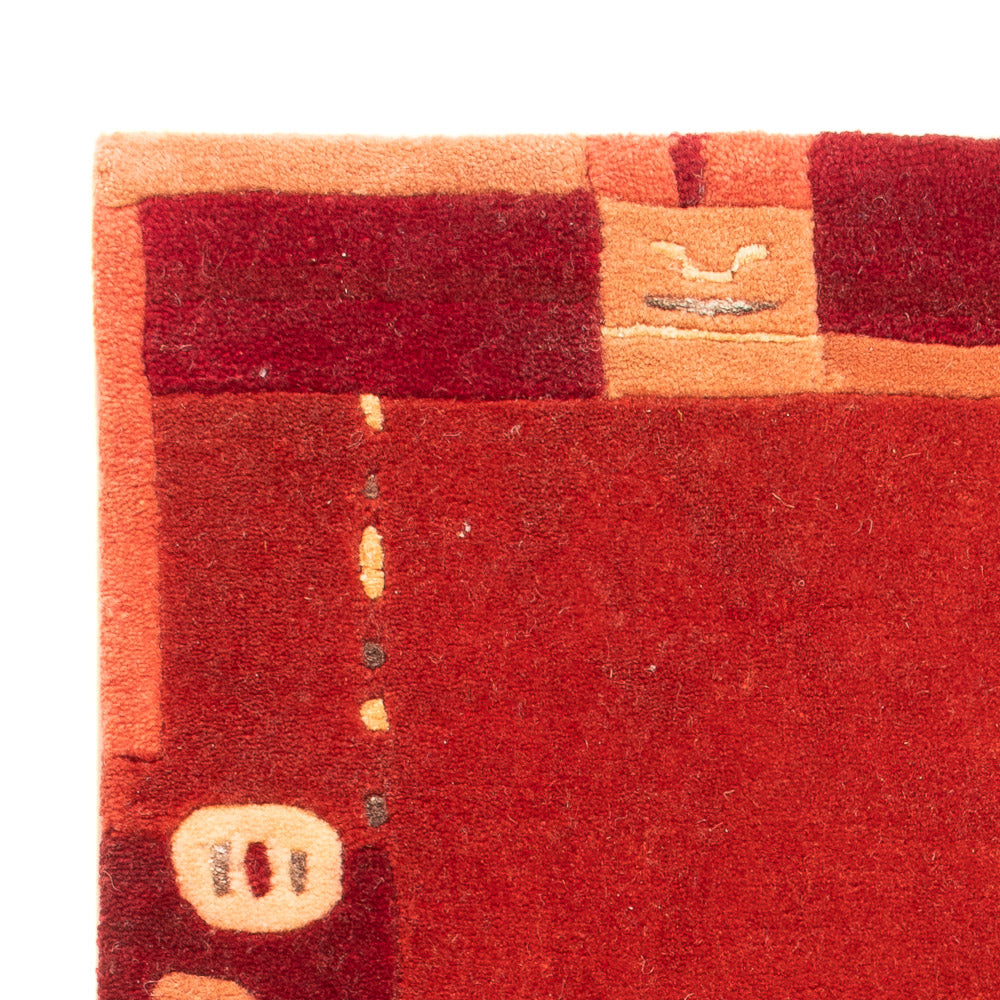 Nepal Tæppe - 90 x 60 cm - rød