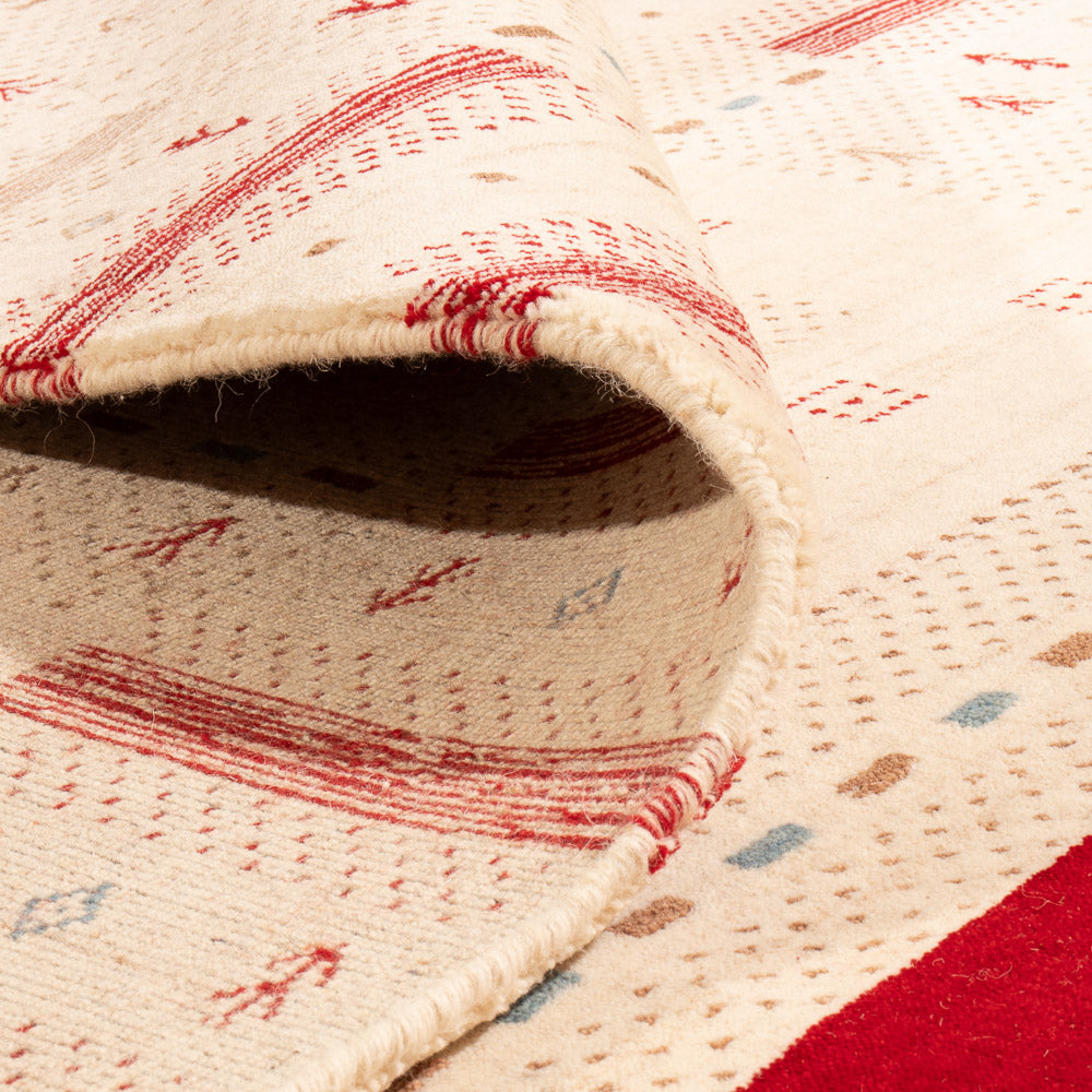 Gabbeh Tæppe - Loribaft Softy - 240 x 170 cm - naturlig hvid
