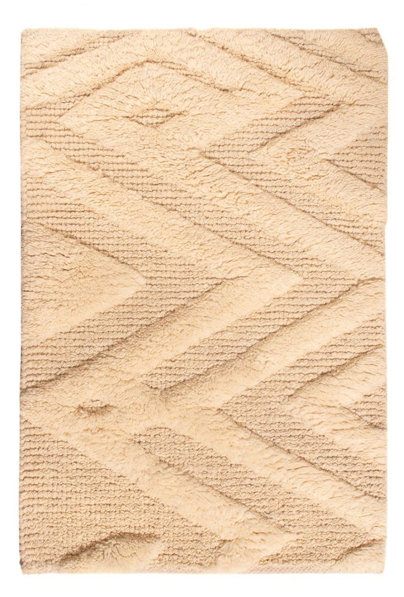 Uldtæppe - 90 x 60 cm - lys beige