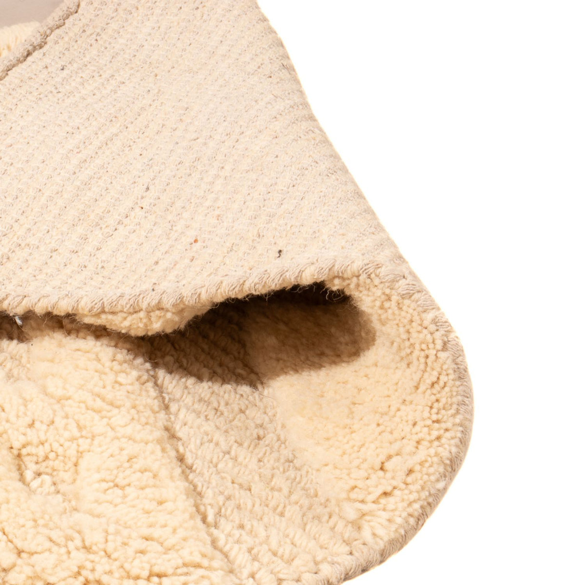 Uldtæppe - 90 x 60 cm - lys beige