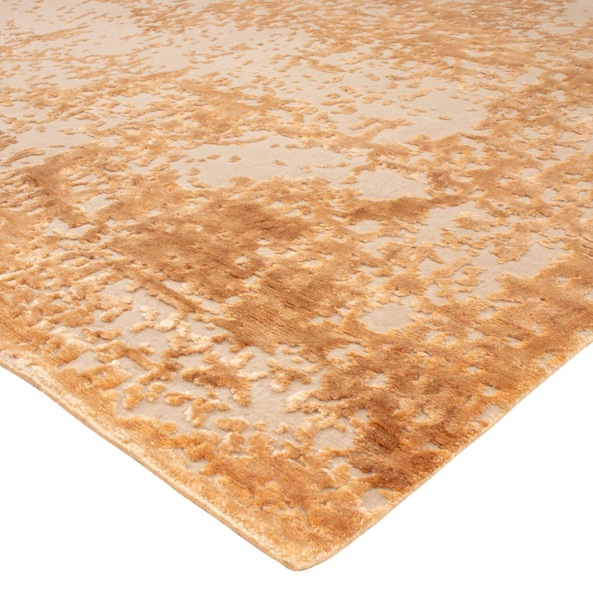 Designer tæppe - 246 x 171 cm - guld