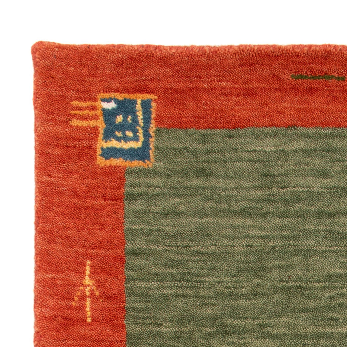 Gabbeh-tæppe - Softy - 90 x 60 cm - grøn