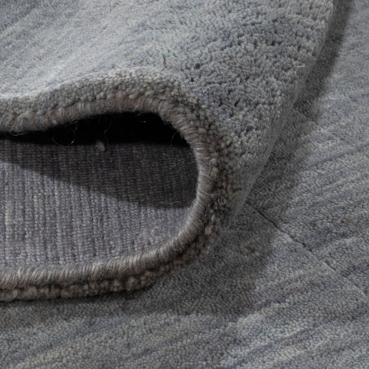 Gabbeh Tæppe - Loribaft Softy firkantet - 150 x 150 cm - grå