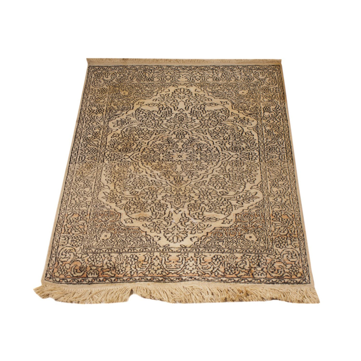 Silketæppe - Kashmir Silk - 103 x 60 cm - beige