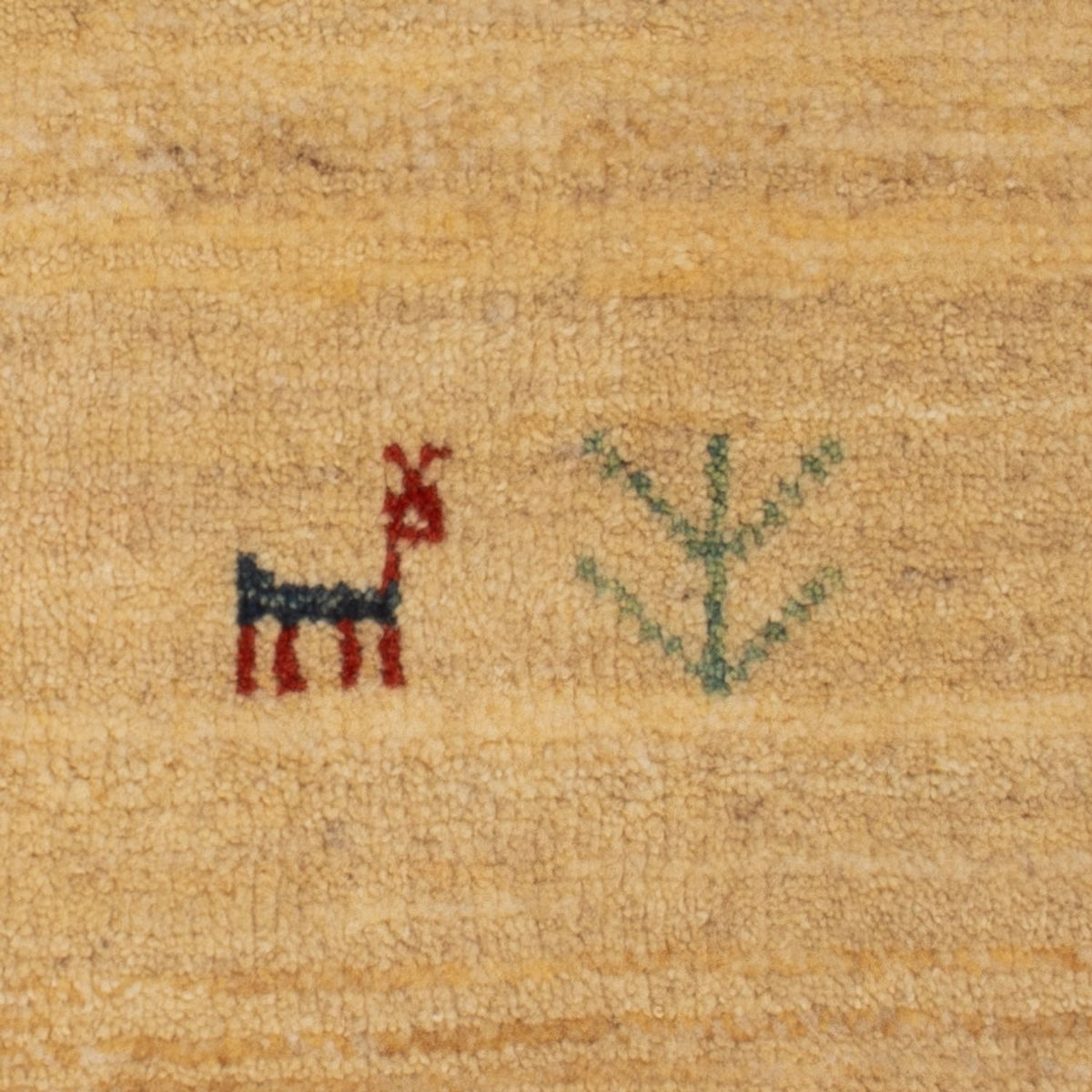 Gabbeh Tæppe - Loribaft Persisk - 60 x 40 cm - creme