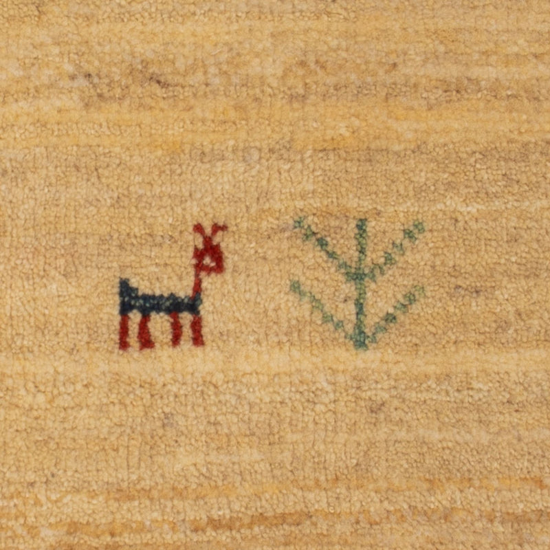 Gabbeh Tæppe - Loribaft Persisk - 60 x 40 cm - creme