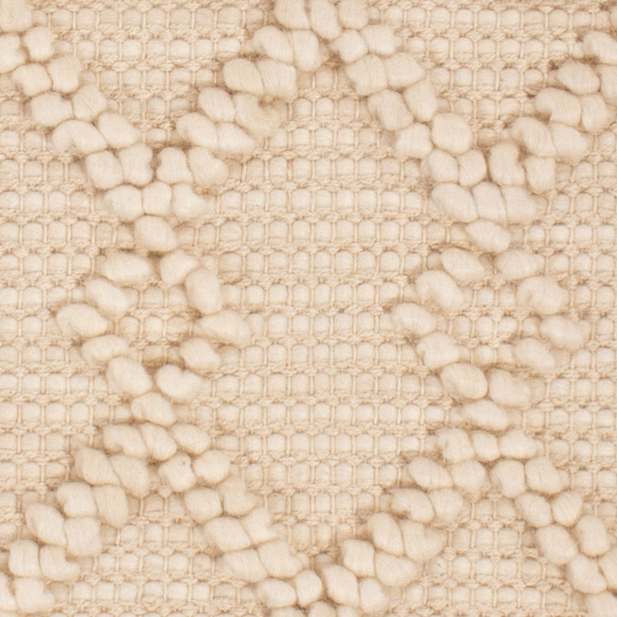 Uldtæppe firkantet  - 48 x 46 cm - creme