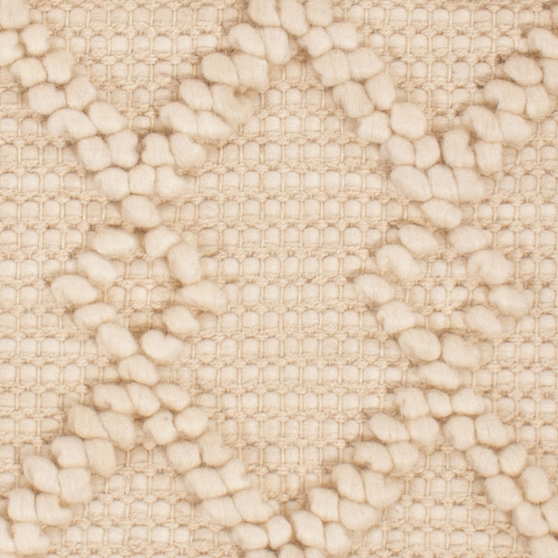 Uldtæppe firkantet  - 48 x 46 cm - creme