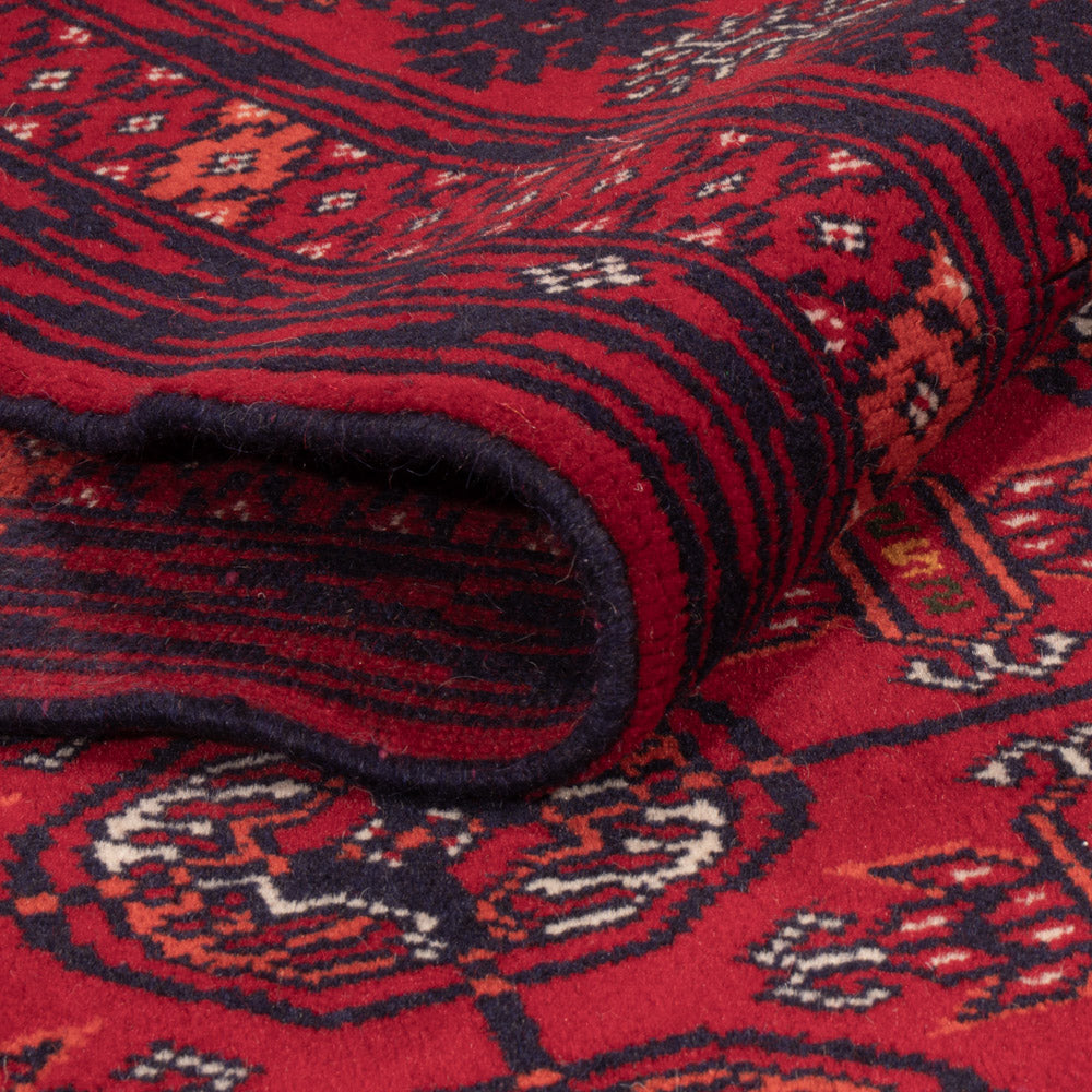 Afghansk tæppe - Bukhara - 196 x 133 cm - mørkerød