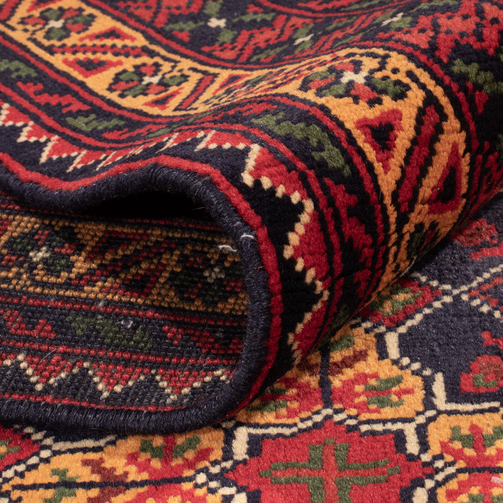 Afghansk tæppe - 388 x 286 cm - mørk beige