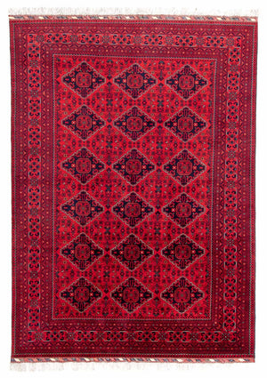Afghansk tæppe - 298 x 198 cm - rød