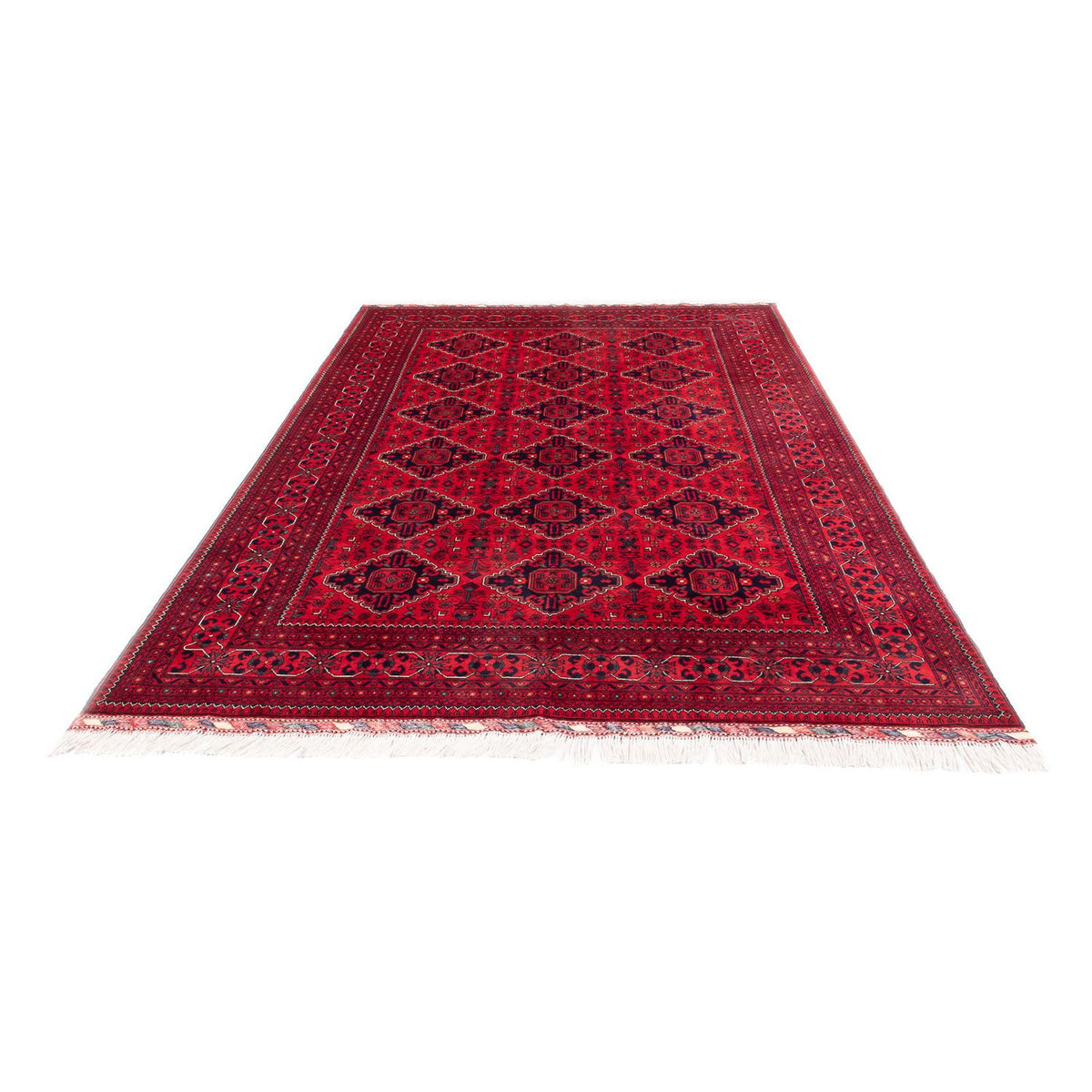 Afghansk tæppe - 298 x 198 cm - rød