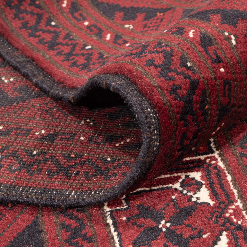 Afghansk tæppe - Bukhara - 290 x 201 cm - mørkerød