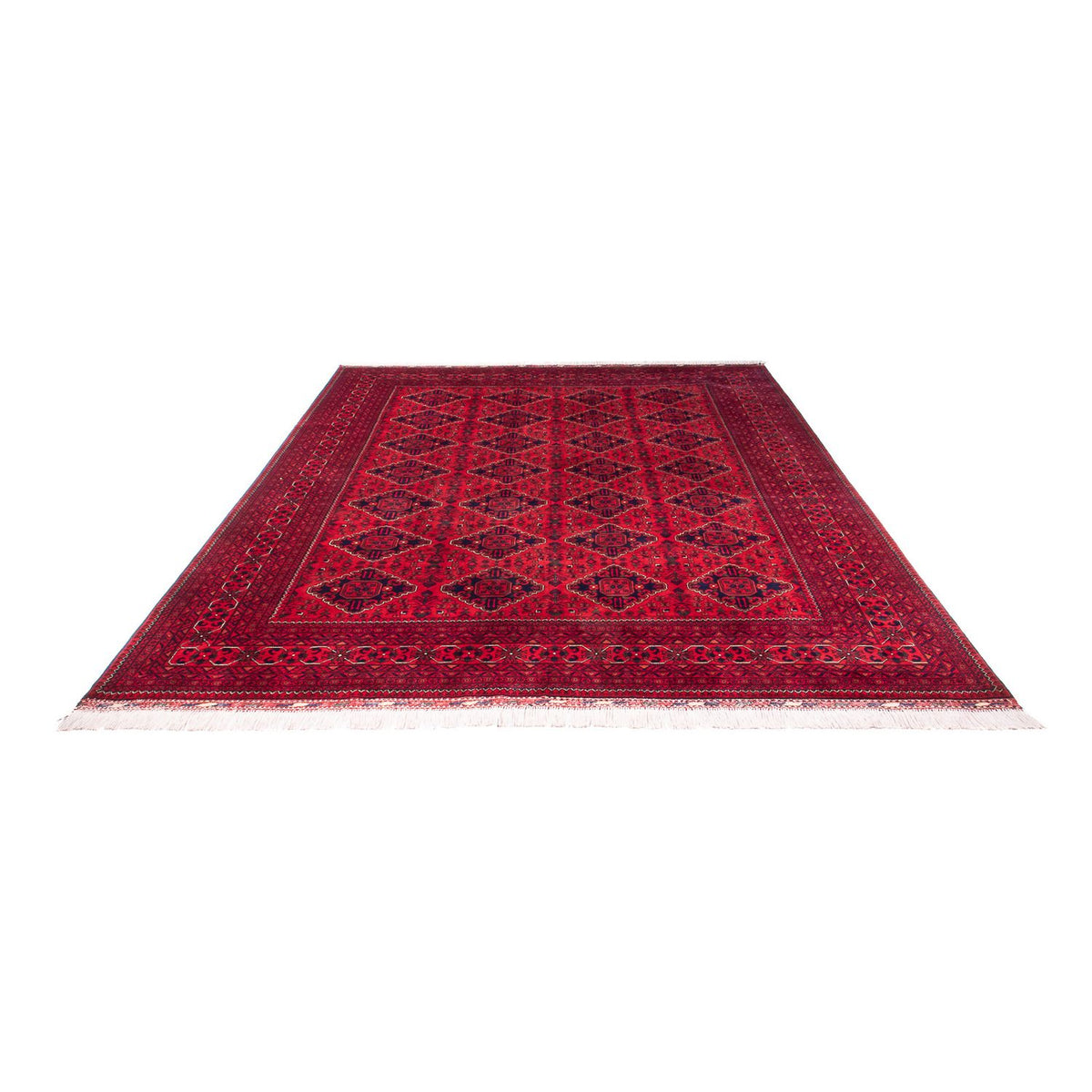 Afghansk tæppe - 345 x 244 cm - rød