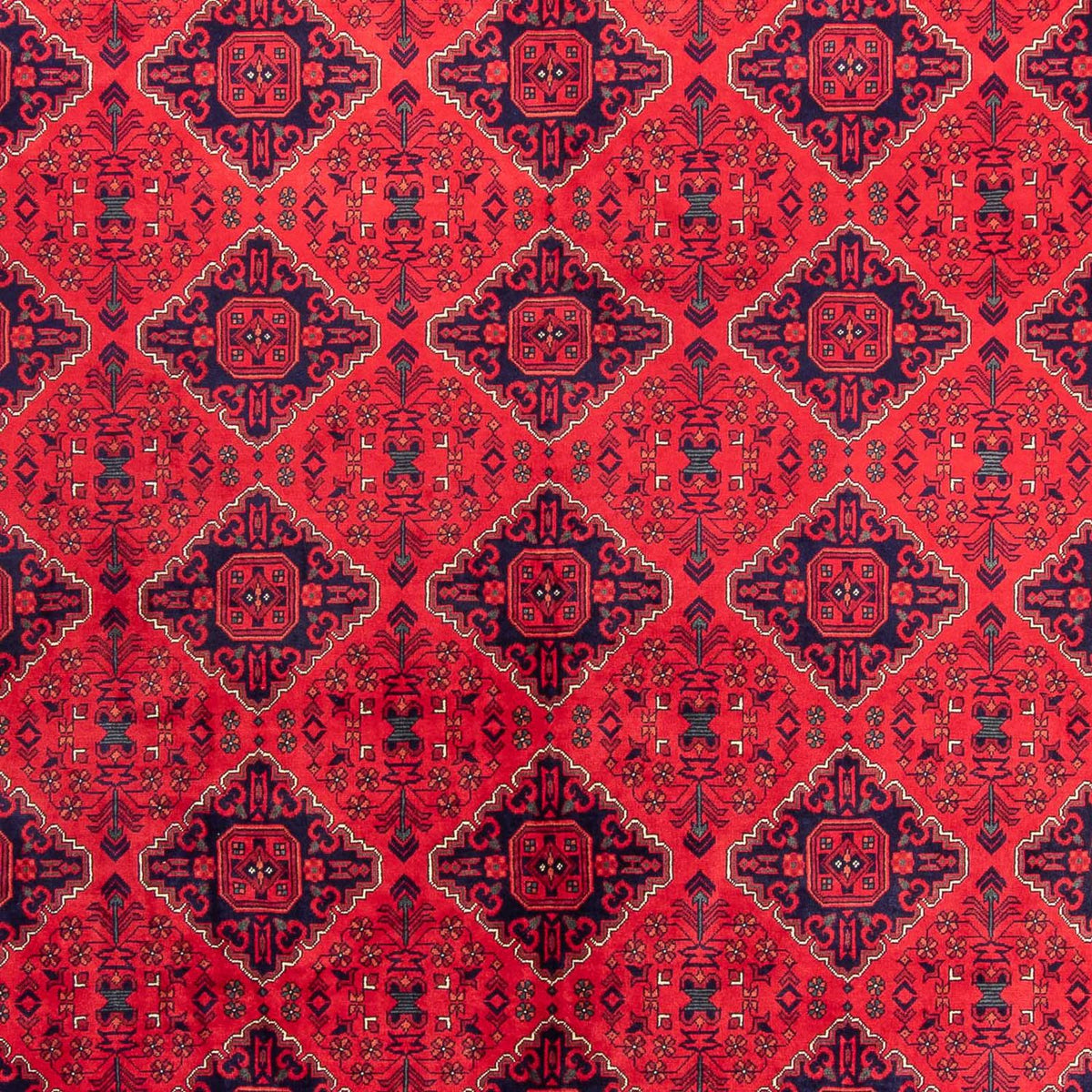 Afghansk tæppe - 414 x 292 cm - rød