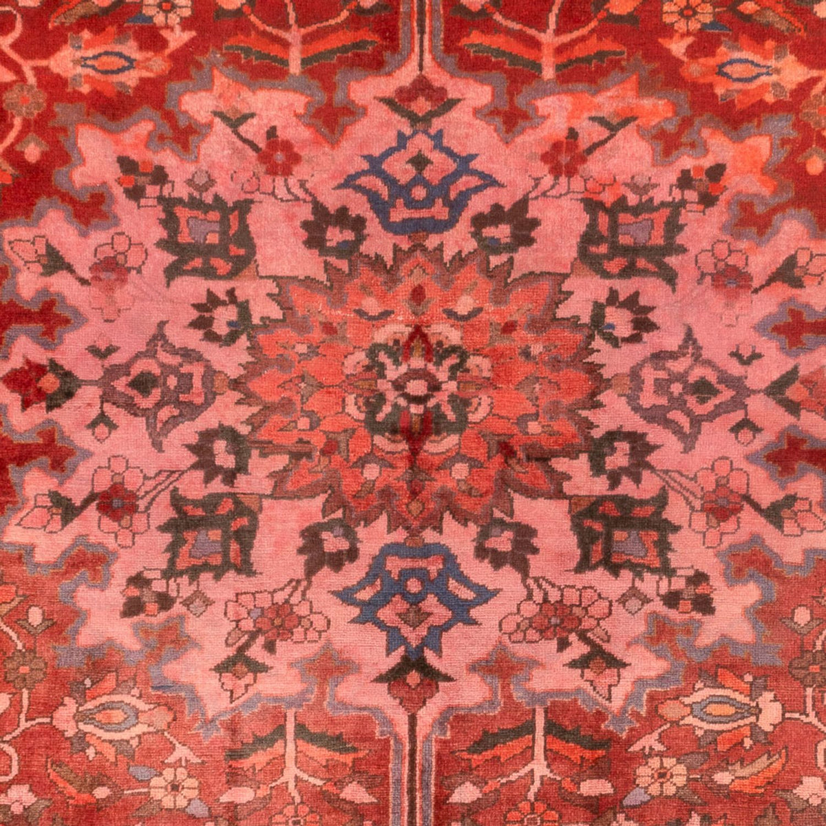 Persisk tæppe - Nomadisk - 210 x 162 cm - lysrød