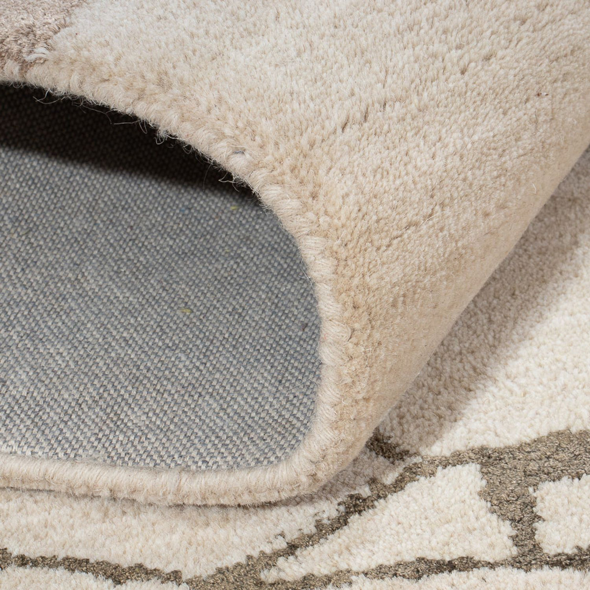 Designer tæppe - 242 x 152 cm - beige