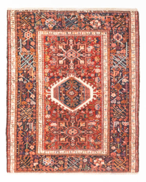 Persisk tæppe - Nomadisk - 130 x 108 cm - lysrød