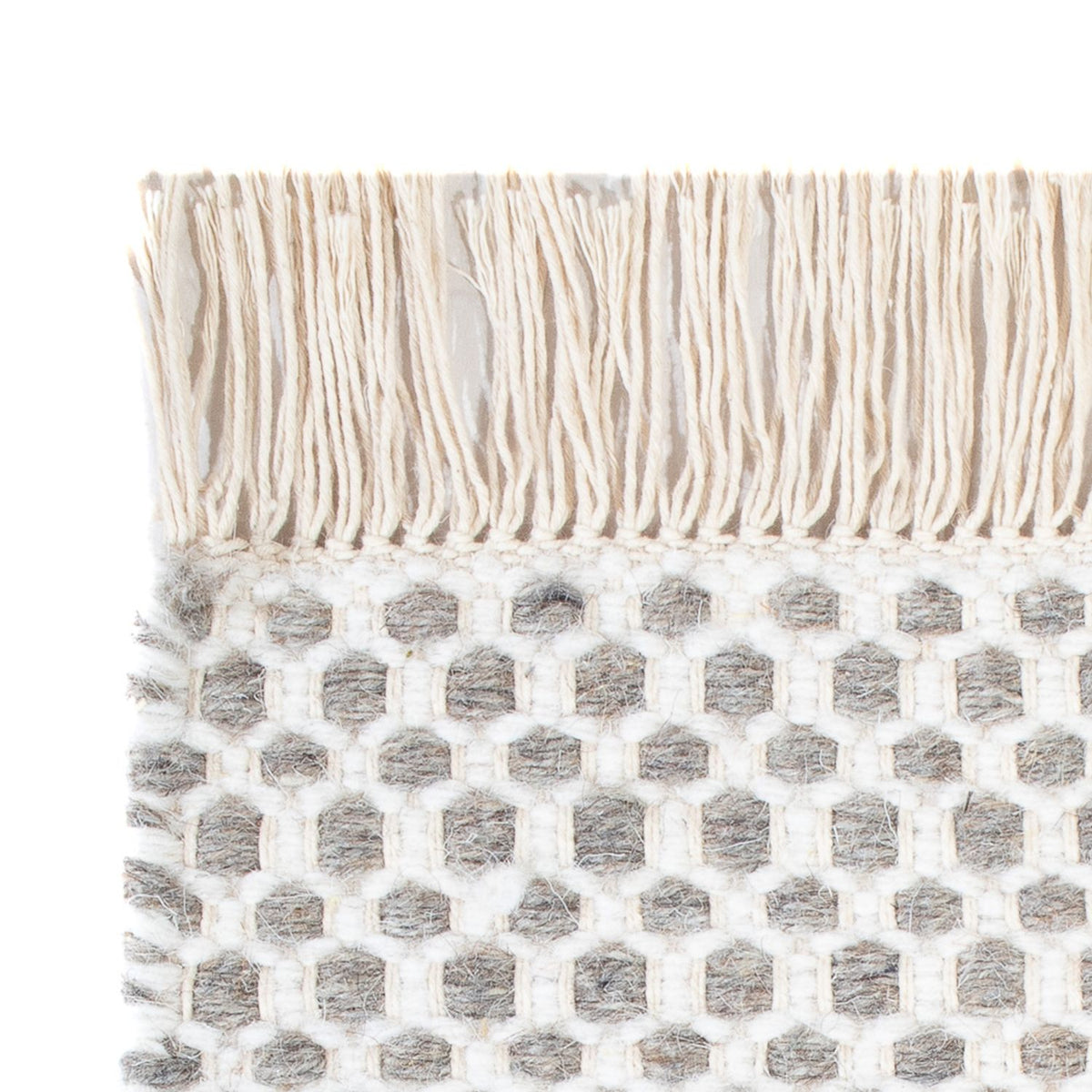 Uldtæppe firkantet - 34 x 30 cm - lysegrå